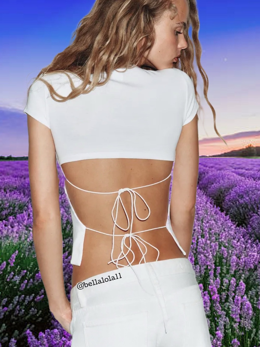 NEW ZARA WHITE OPEN BACK TOP